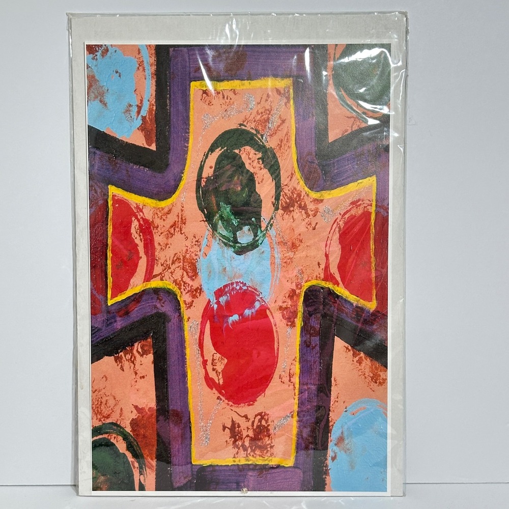 Candace Stephenson Abstract Cross Mixed Media Art Print EXPRESS Yourself MSU‎